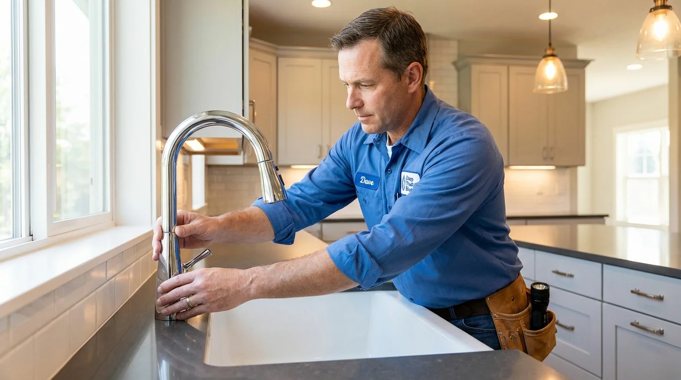 Kitchen faucet installation by Johns Plumbing LLC in Thiells