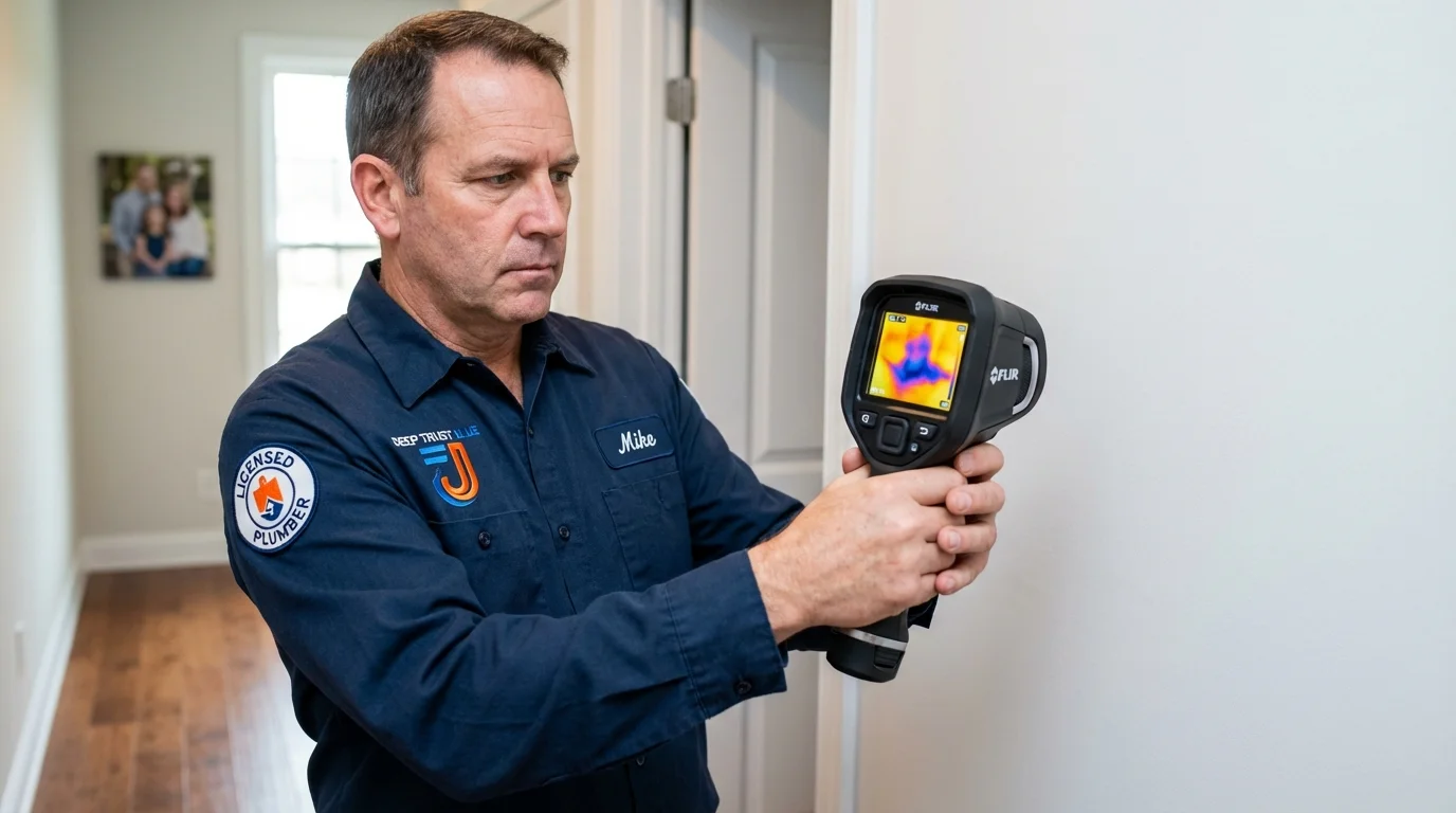 Thermal imaging leak detection by Johns Plumbing LLC in Thiells